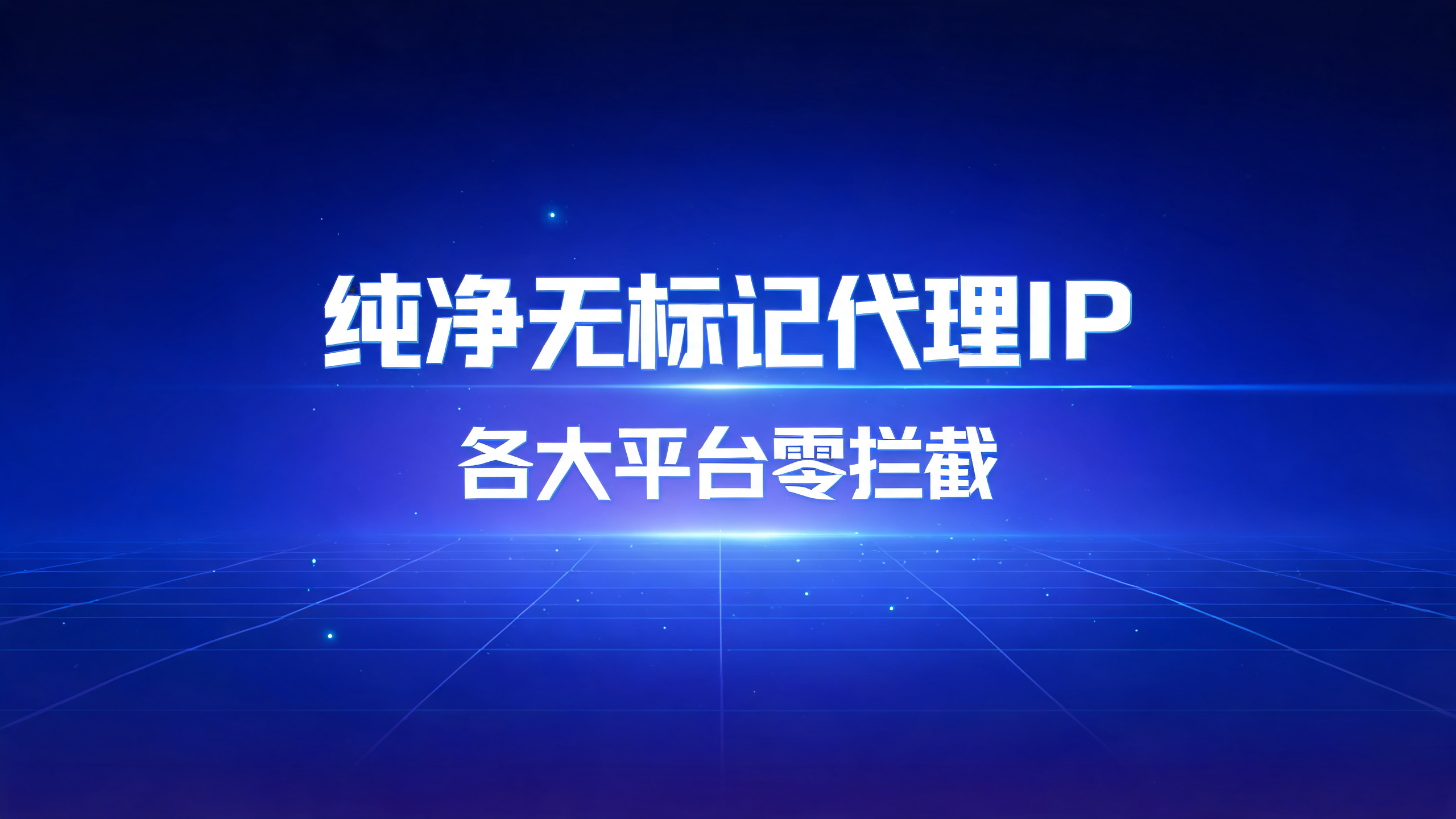 纯净无标记代理IP,各大平台零拦截